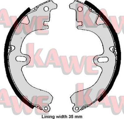 Kawe 04530 - Комплект спирачна челюст vvparts.bg