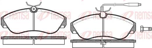 Kawe 0487 02 - Комплект спирачно феродо, дискови спирачки vvparts.bg