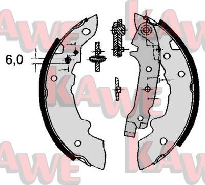 Kawe 04320 - Комплект спирачна челюст vvparts.bg