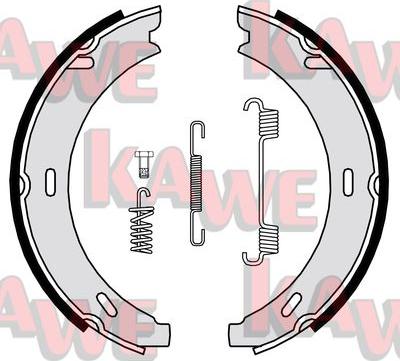 Kawe 04729 - Комплект спирачна челюст, ръчна спирачка vvparts.bg