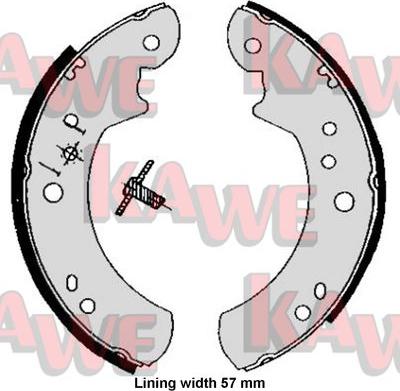 Kawe 05060B - Комплект спирачна челюст vvparts.bg