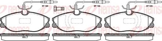 Kawe 0604 14 - Комплект спирачно феродо, дискови спирачки vvparts.bg