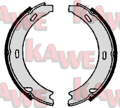 Kawe 06870 - Комплект спирачна челюст, ръчна спирачка vvparts.bg