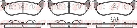 Kawe 0628 75 - Комплект спирачно феродо, дискови спирачки vvparts.bg