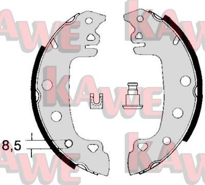 Kawe 00770 - Комплект спирачна челюст vvparts.bg