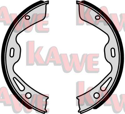 Kawe 01042 - Комплект спирачна челюст, ръчна спирачка vvparts.bg