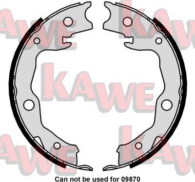 Kawe 01034 - Комплект спирачна челюст, ръчна спирачка vvparts.bg