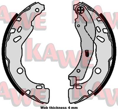 Kawe 01109 - Комплект спирачна челюст vvparts.bg