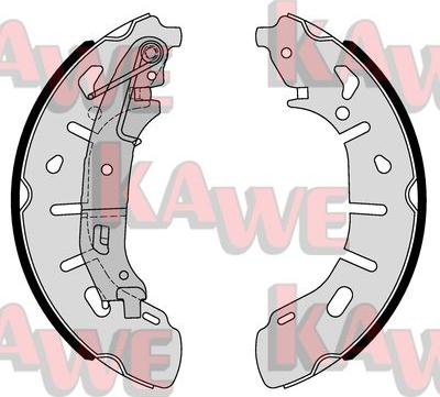 Kawe 01101 - Комплект спирачна челюст vvparts.bg