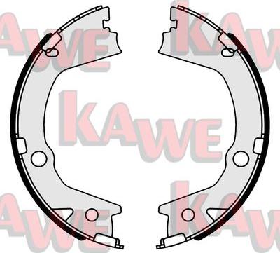 Kawe 01136 - Комплект спирачна челюст, ръчна спирачка vvparts.bg