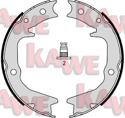 Kawe 08920 - Комплект спирачна челюст, ръчна спирачка vvparts.bg