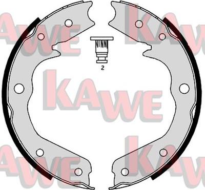 Kawe 08970 - Комплект спирачна челюст, ръчна спирачка vvparts.bg