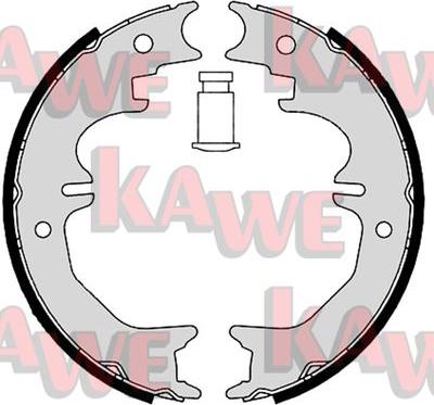 Kawe 08850 - Комплект спирачна челюст, ръчна спирачка vvparts.bg
