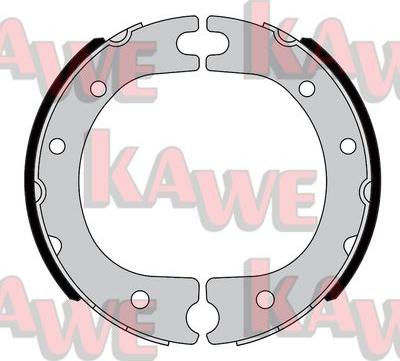 Kawe 08860 - Комплект спирачна челюст, ръчна спирачка vvparts.bg