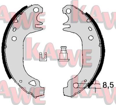 Kawe 03110 - Комплект спирачна челюст vvparts.bg