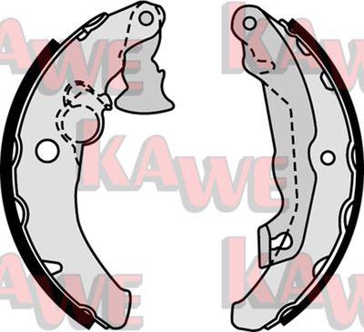 Kawe 07550 - Комплект спирачна челюст vvparts.bg