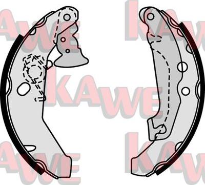 Kawe 07560 - Комплект спирачна челюст vvparts.bg