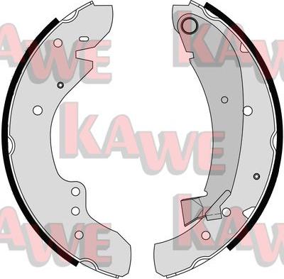 Kawe 07110 - Комплект спирачна челюст vvparts.bg