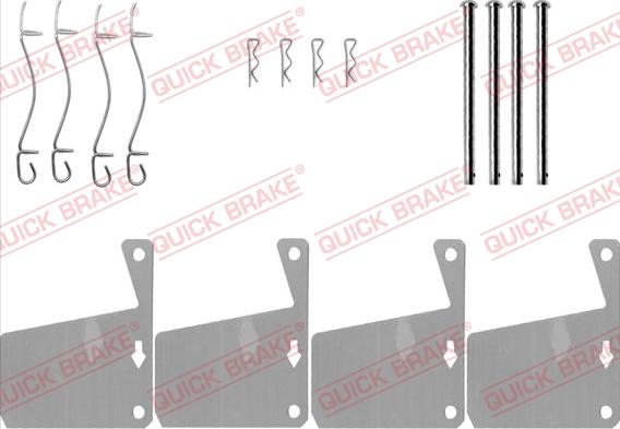 Kawe 109-0910 - Комплект принадлежности, дискови накладки vvparts.bg