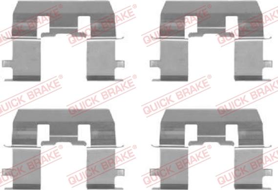 Kawe 109-1281 - Комплект принадлежности, дискови накладки vvparts.bg