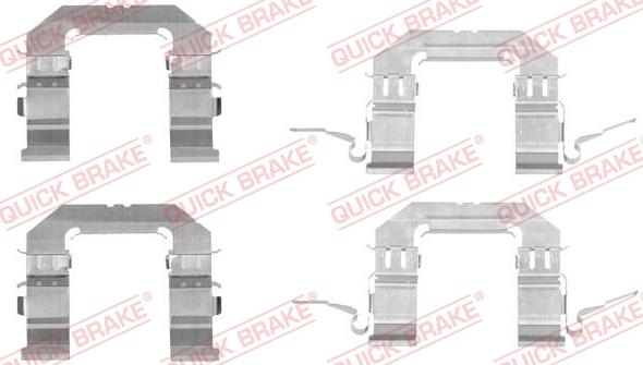 Kawe 109-1722 - Комплект принадлежности, дискови накладки vvparts.bg