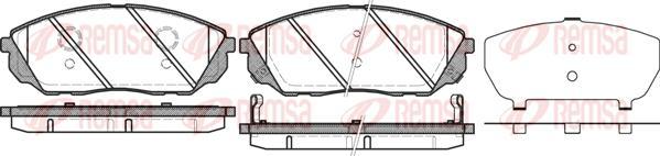 Kawe 1041 12 - Комплект спирачно феродо, дискови спирачки vvparts.bg