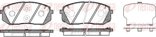 Kawe 1302 22 - Комплект спирачно феродо, дискови спирачки vvparts.bg