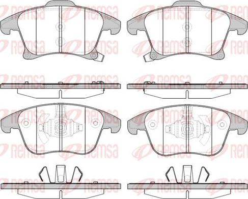 Kawe 1249 22 - Комплект спирачно феродо, дискови спирачки vvparts.bg