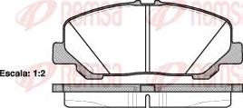 Kawe 1287 00 - Комплект спирачно феродо, дискови спирачки vvparts.bg