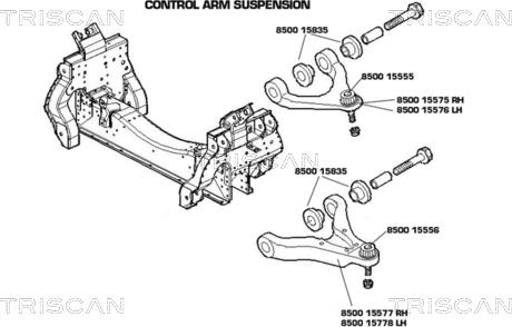 Kawe 8500 15555 - Шарнири vvparts.bg