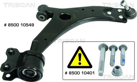 Kawe 8500 10549 - Носач, окачване на колелата vvparts.bg