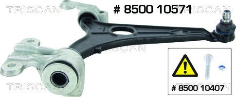 Kawe 8500 10571 - Носач, окачване на колелата vvparts.bg