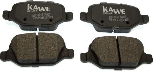 Kawe 810 048 - Комплект спирачно феродо, дискови спирачки vvparts.bg