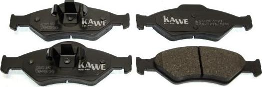 Kawe 810050 - Комплект спирачно феродо, дискови спирачки vvparts.bg