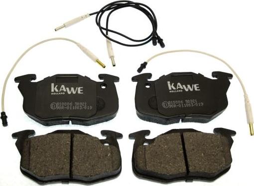 Kawe 810006 - Комплект спирачно феродо, дискови спирачки vvparts.bg