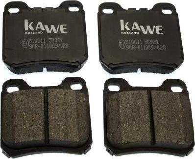 Kawe 810011 - Комплект спирачно феродо, дискови спирачки vvparts.bg
