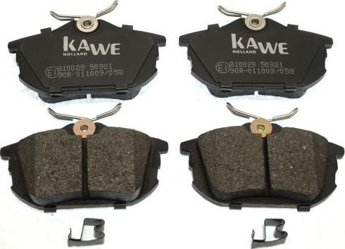 Kawe 810029 - Комплект спирачно феродо, дискови спирачки vvparts.bg