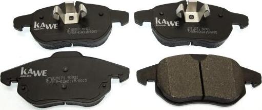 Kawe 810071 - Комплект спирачно феродо, дискови спирачки vvparts.bg