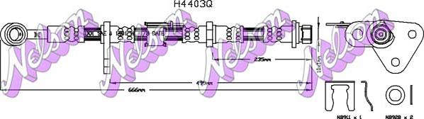 Kawe H4403Q - Спирачен маркуч vvparts.bg