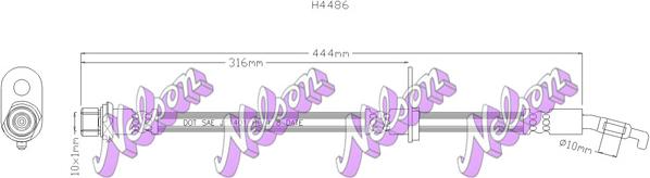 Kawe H4486 - Спирачен маркуч vvparts.bg