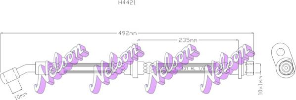 Kawe H4421 - Спирачен маркуч vvparts.bg