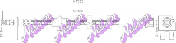 Kawe H4535 - Спирачен маркуч vvparts.bg