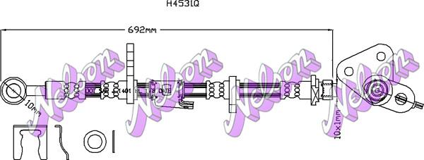 Kawe H4531Q - Спирачен маркуч vvparts.bg