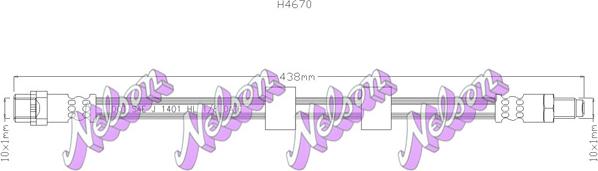 Kawe H4670 - Спирачен маркуч vvparts.bg