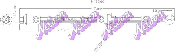 Kawe H4836Q - Спирачен маркуч vvparts.bg