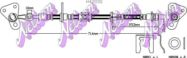 Kawe H4203Q - Спирачен маркуч vvparts.bg