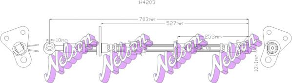 Kawe H4203 - Спирачен маркуч vvparts.bg