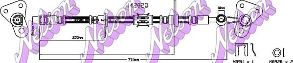 Kawe H4202Q - Спирачен маркуч vvparts.bg