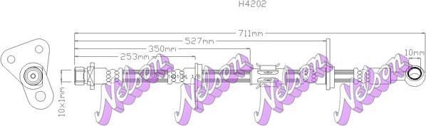 Kawe H4202 - Спирачен маркуч vvparts.bg