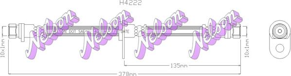 Kawe H4222 - Спирачен маркуч vvparts.bg